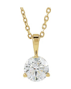 Colar Solitário em Ouro 14k com Diamantes de Laboratório