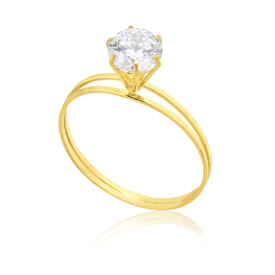 Anel Adulto Aro Duplo Calice Moi 600MM — Ouro 10K