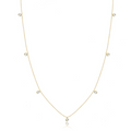 Gargantilha Corrt Vnz 9 Moissanites Rd 300MM 43CM — Ouro 10K