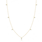 Gargantilha Corrt Vnz 9 Moissanites Rd 300MM 43CM — Ouro 10K
