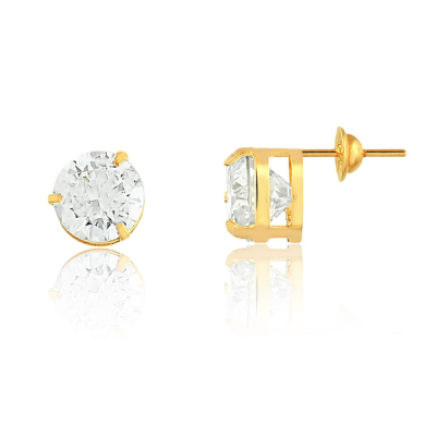 Brinco Pdl Rd 600MM Moissanite — Ouro 10K