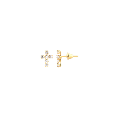 Brinco Cruz 7MM RD-175 — Ouro 10K