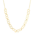 Gargantilha Elo Cr Lado Duplo/ Corrt Cad 35C — Ouro 10K