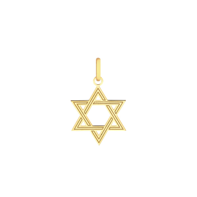 Pingente Estrela Davi 15MM — Ouro 10K