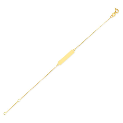 Pulseira VNZ/PLACA Quadr — Ouro 10K