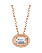 Colar Solitário em Ouro 14k com Diamantes de Laboratório – Modelo 13