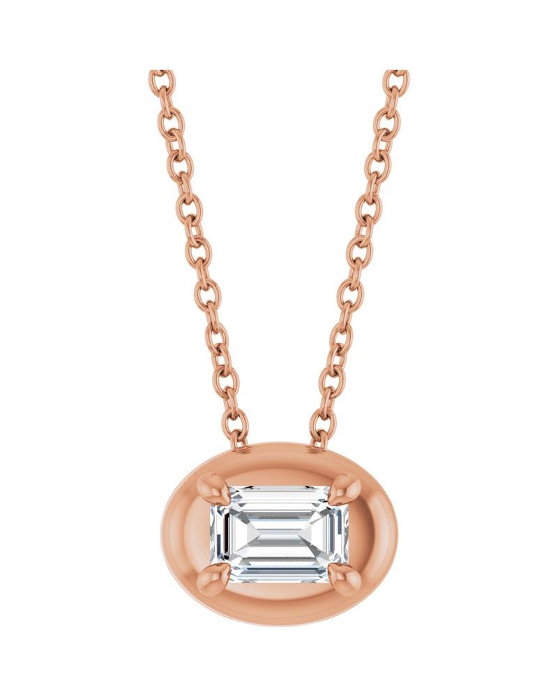Colar Solitário em Ouro 14k com Diamantes de Laboratório – Modelo 13