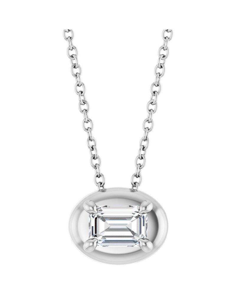 Colar Solitário em Ouro 14k com Diamantes de Laboratório – Modelo 13
