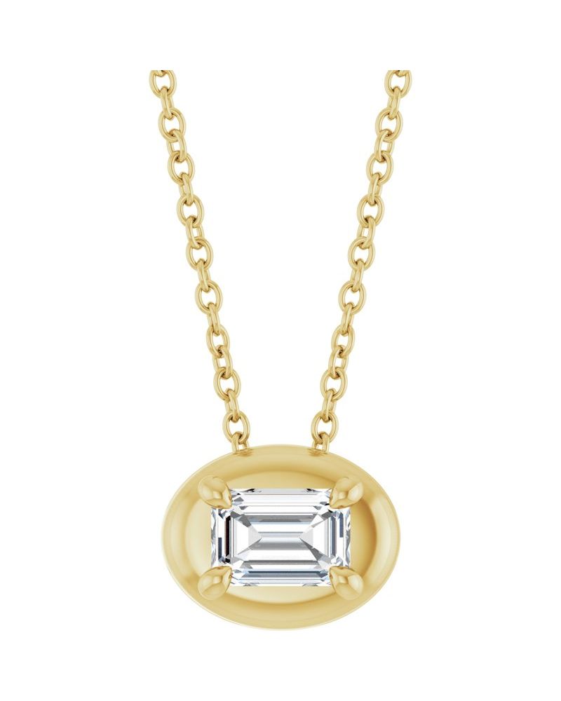 Colar Solitário em Ouro 14k com Diamantes de Laboratório – Modelo 13