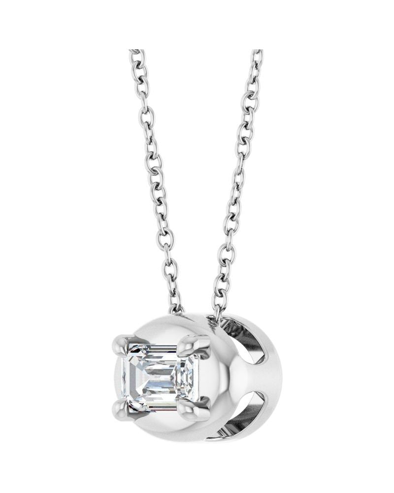 Colar Solitário em Ouro 14k com Diamantes de Laboratório – Modelo 13
