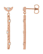 Brinco Vintage em Ouro 14k com Diamantes Naturais – Modelo 3