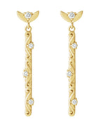 Brinco Vintage em Ouro 14k com Diamantes Naturais – Modelo 3