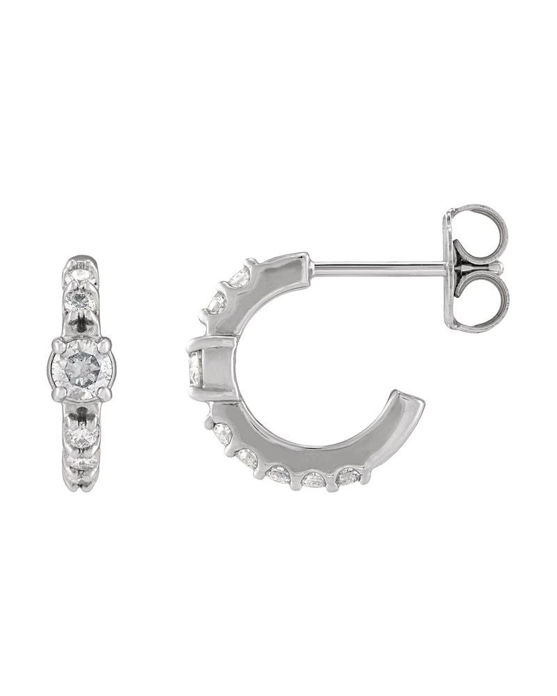 Brinco de Aro Cravejado em Ouro 14k com Diamantes de Laboratório – Modelo 15