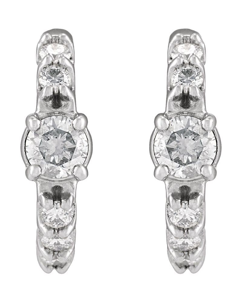 Brinco de Aro Cravejado em Ouro 14k com Diamantes Naturais – Modelo 32