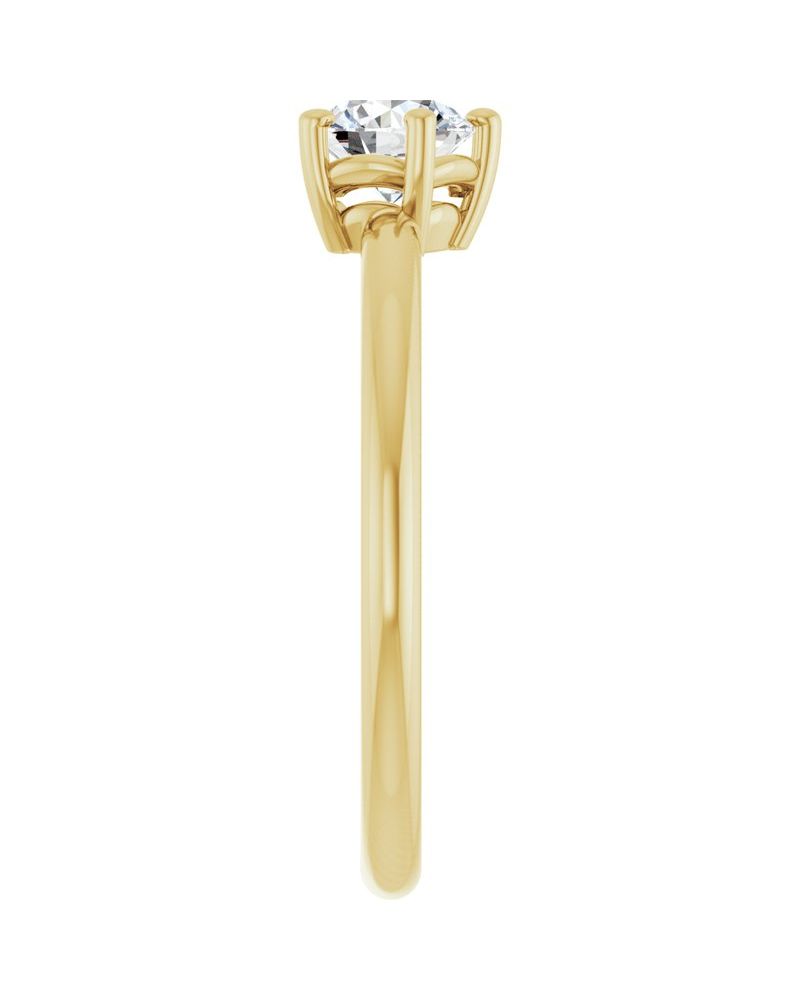 Anel Solitário em Ouro 14k com Diamantes de Laboratório – Modelo 3