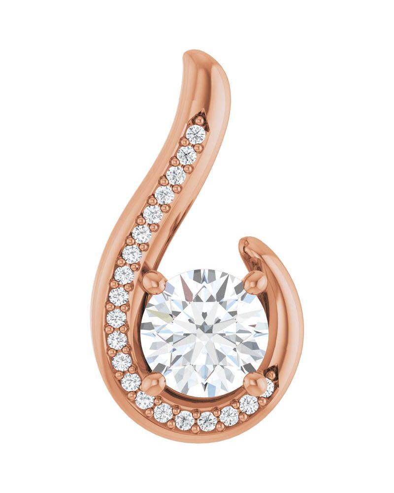 Pingente Orgânico Cravejado em Ouro 14k com Diamantes de Laboratório