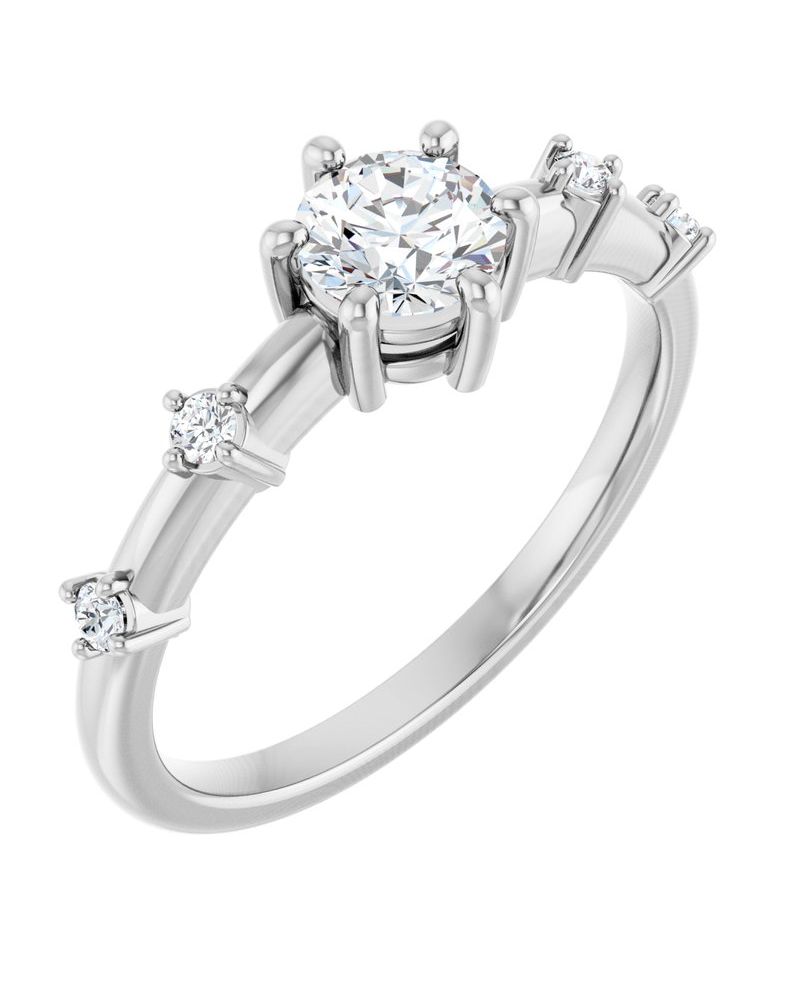 Anel Cravejado em Ouro 14k com Diamantes de Laboratório – Modelo 8