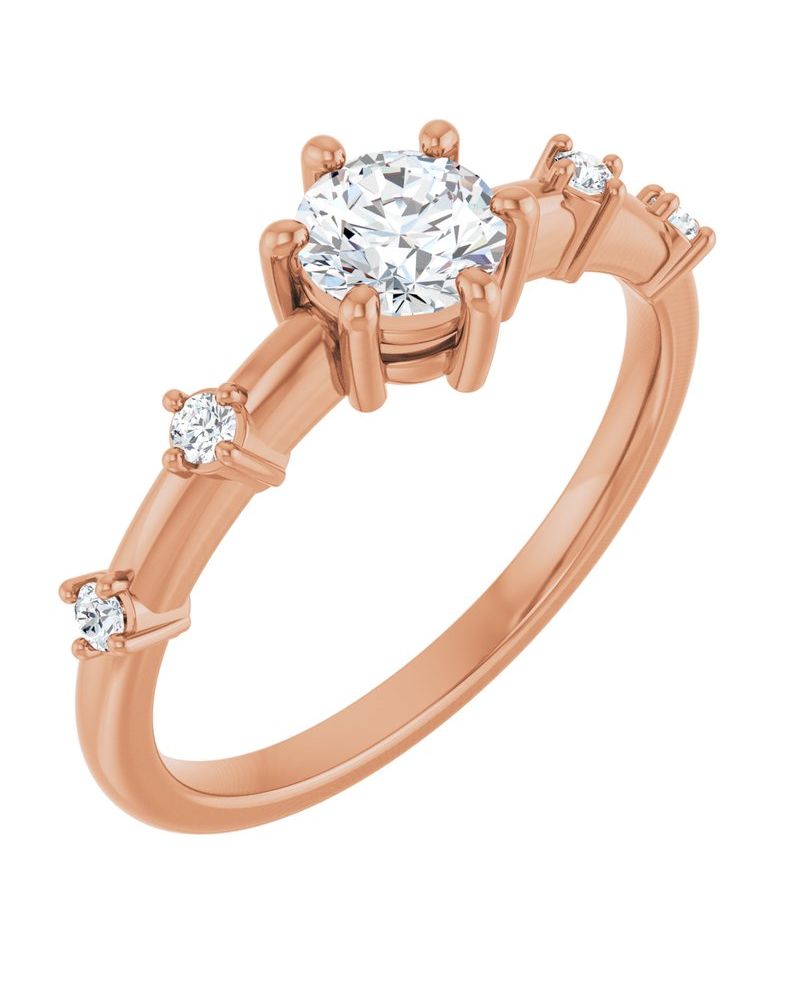 Anel Cravejado em Ouro 14k com Diamantes Naturais – Modelo 13