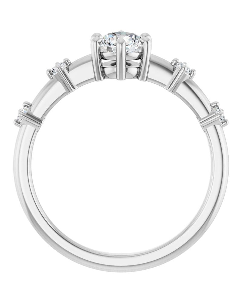 Anel Cravejado em Ouro 14k com Diamantes de Laboratório – Modelo 8