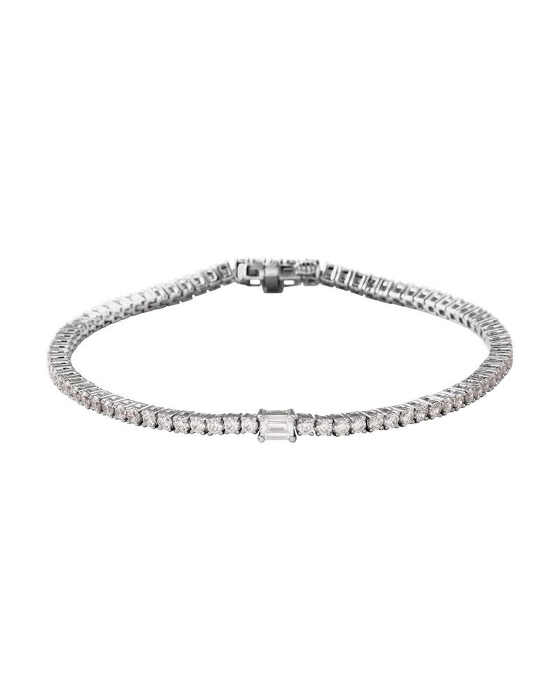 Pulseira Riviera em Ouro 14k com Diamantes de Laboratório – Modelo 2