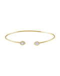 Bracelete Rígido Cravejado em Ouro 14k com Diamantes de Laboratório