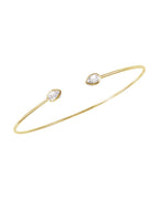 Bracelete Rígido Cravejado em Ouro 14k com Diamantes de Laboratório