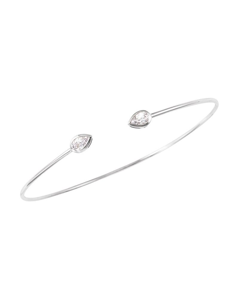 Bracelete Rígido Cravejado em Ouro 14k com Diamantes Naturais