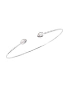 Bracelete Rígido Cravejado em Ouro 14k com Diamantes de Laboratório