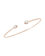 Bracelete Rígido Cravejado em Ouro 14k com Diamantes de Laboratório