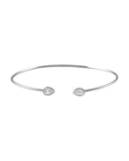 Bracelete Rígido Cravejado em Ouro 14k com Diamantes de Laboratório