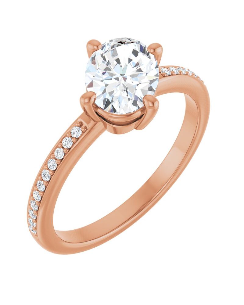 Anel Cravejado Empilhável em Ouro 14k com Diamantes de Laboratório – Modelo 5