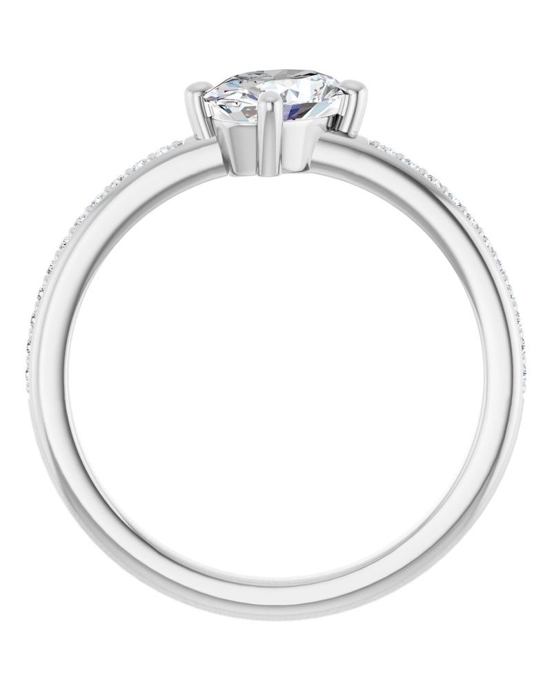 Anel Cravejado Empilhável em Ouro 14k com Diamantes de Laboratório – Modelo 5