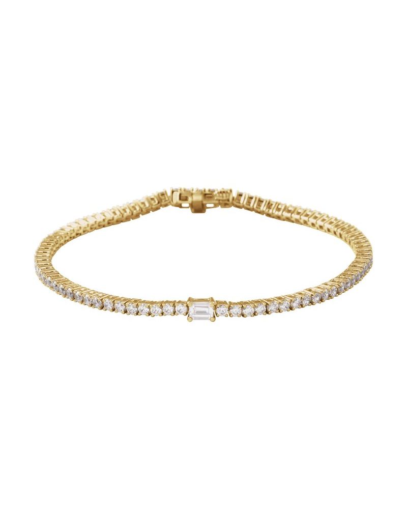 Pulseira Riviera em Ouro 14k com Diamantes de Laboratório – Modelo 2