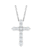 Colar Cruz Cravejado em Ouro 14k com Diamantes de Laboratório – Modelo 4