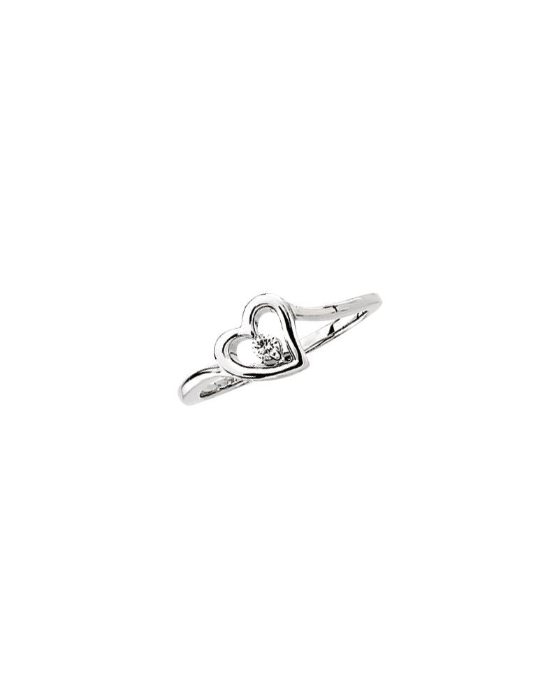 Anel Coração Cravejado em Ouro 14k com Diamantes Naturais – Modelo 4