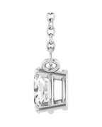 Colar Oval Quatro Garras em Ouro 14k com Diamantes de Laboratório