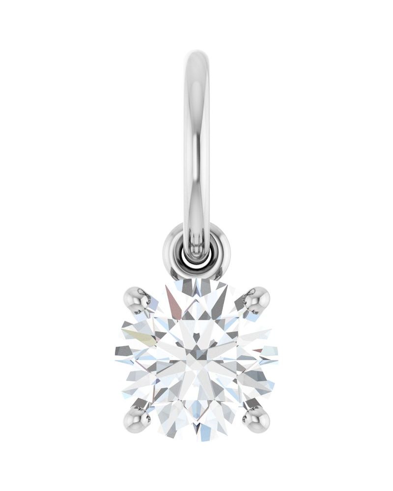 Pingente Solitário em Ouro 14k com Diamantes de Laboratório – Modelo 4