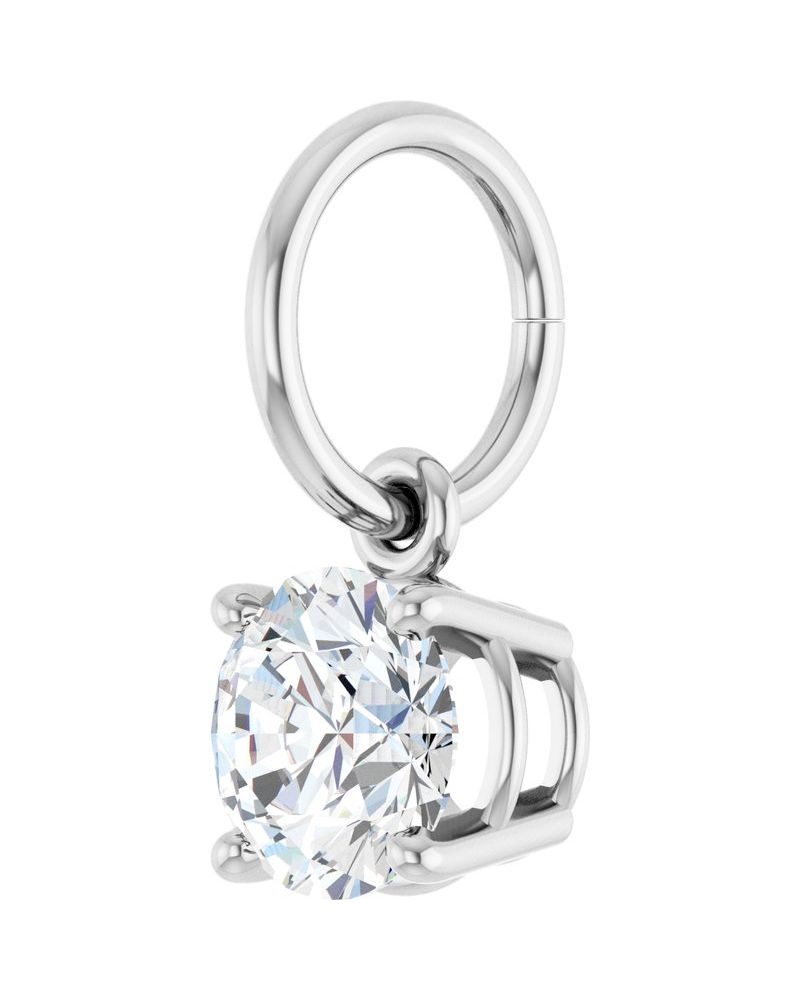 Pingente Solitário em Ouro 14k com Diamantes de Laboratório – Modelo 4