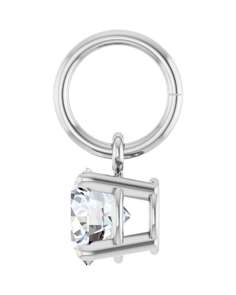 Pingente Solitário em Ouro 14k com Diamantes de Laboratório – Modelo 4