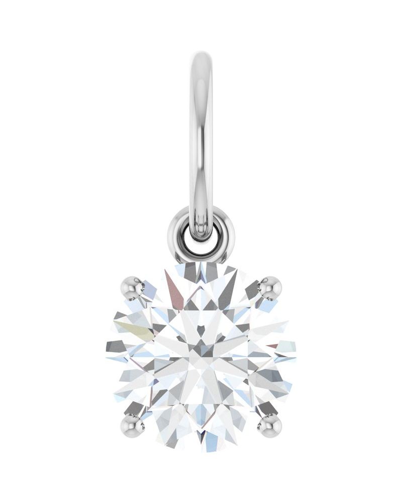 Pingente Solitário em Ouro 14k com Diamantes de Laboratório – Modelo 4