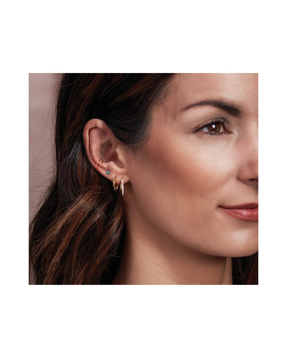 Brinco de Aro em Ouro 14k com Diamantes de Laboratório – 10 mm