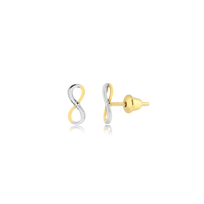 Brinco Mini Infinito Aplique — Ouro 10K
