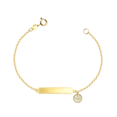 Pulseira Placa Medalha Sao Bento 6MM Pendurada