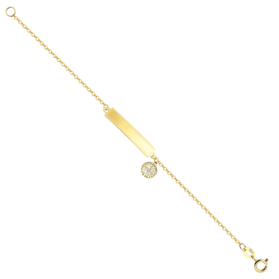 Pulseira Placa Medalha Sao Bento 6MM Pendurada