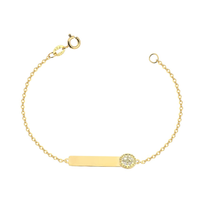 Pulseira Placa Medalha Sao Bento 6MM — Ouro 10K
