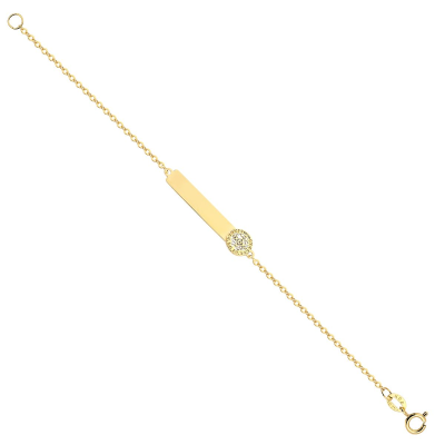 Pulseira Placa Medalha Sao Bento 6MM — Ouro 10K
