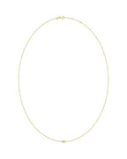 Colar Estações com Cravação Bezel em Ouro 14k com Diamantes de Laboratório
