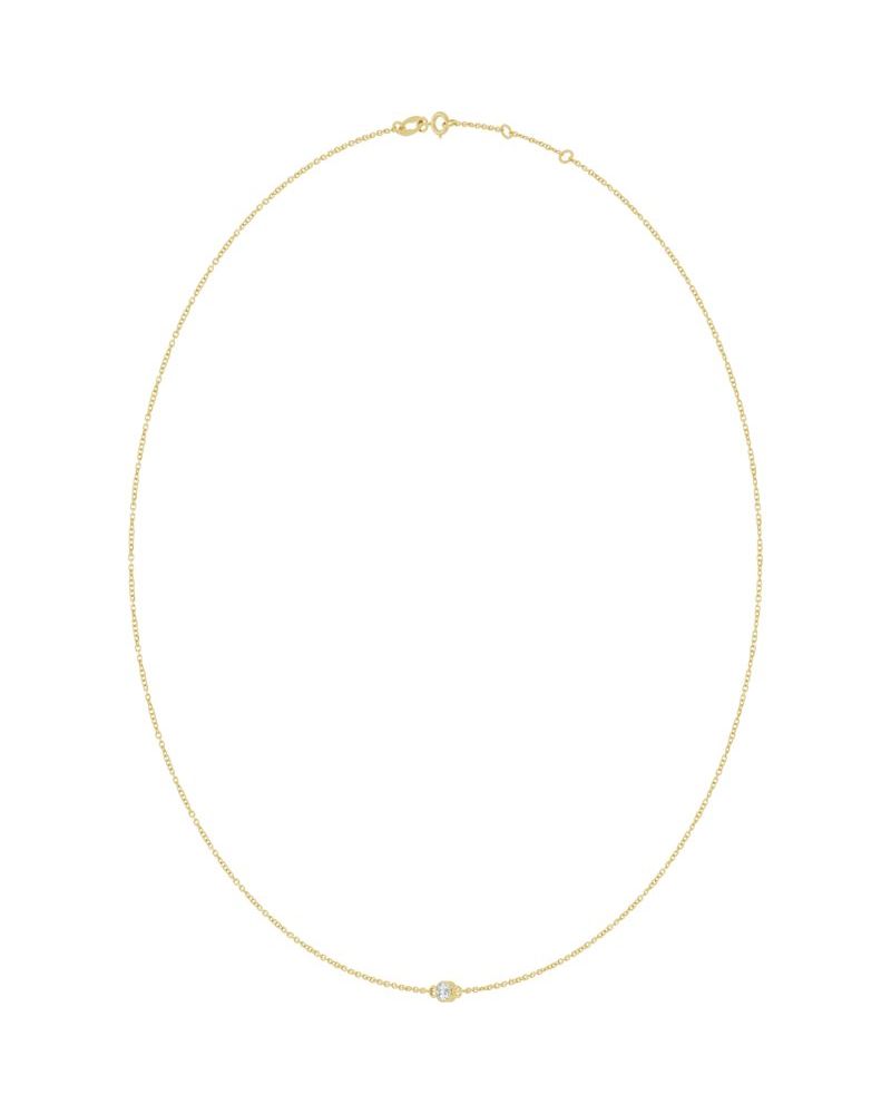Colar Estações com Cravação Bezel em Ouro 14k com Diamantes de Laboratório