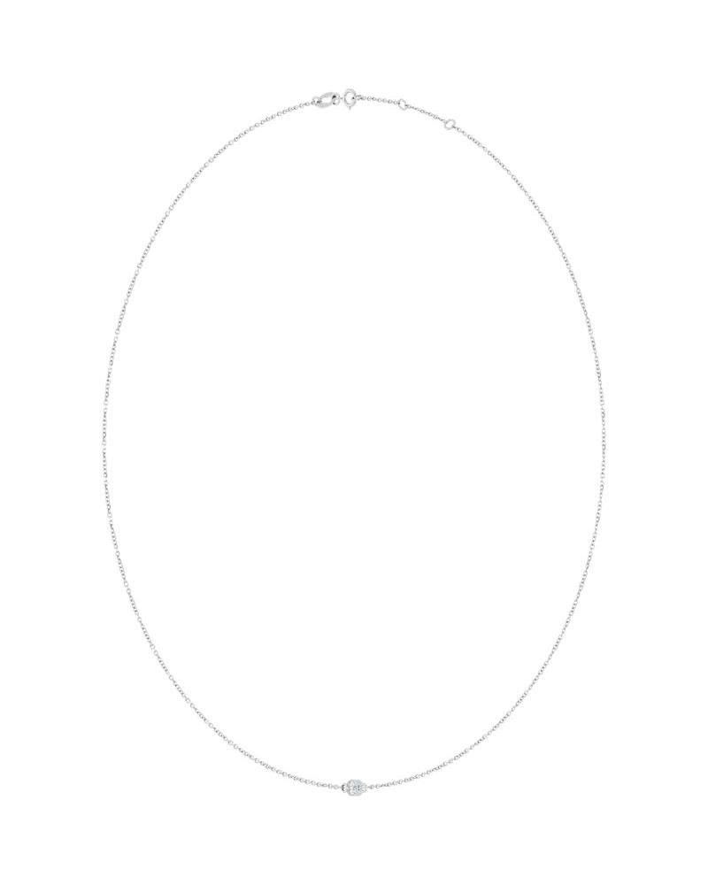 Colar Estações com Cravação Bezel em Ouro 14k com Diamantes de Laboratório