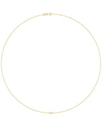 Colar Estações com Cravação Bezel em Ouro 14k com Diamantes de Laboratório